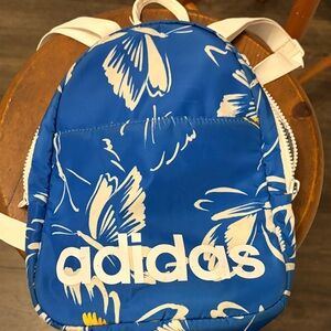 Adidas Blue and White Butterfly Backpack
